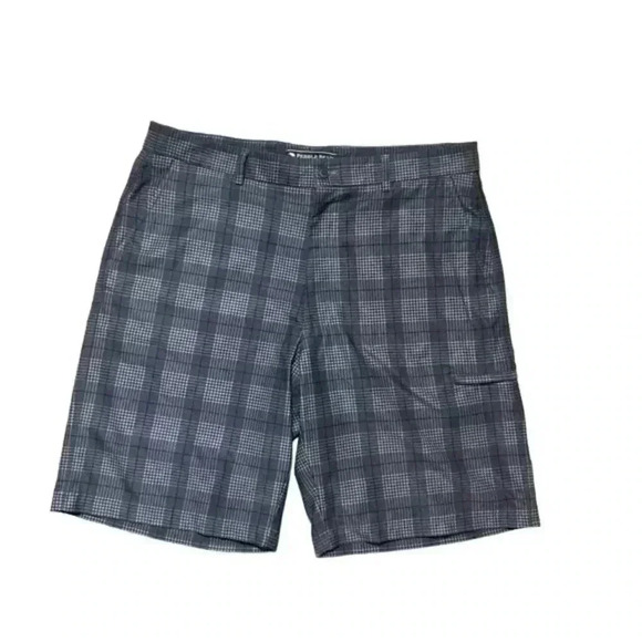 Pebble Beach Men’s 36 High Pro Golf Shorts Gray Plaid Hybrid | Stretch Quick Dry - Picture 1 of 5